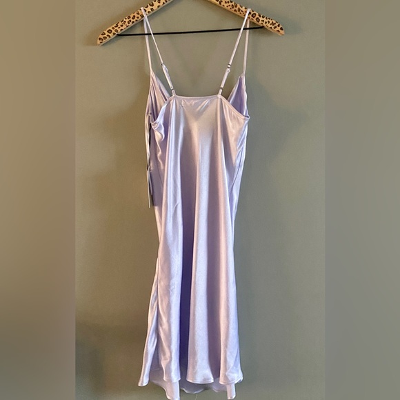 DRY GOODS | Lola Grace Lilac Silk Cami Lavender Haze Chemise Slip Dress NWT - Picture 5 of 5